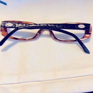 CHRISTIAN DIOR READING EYEGLASS FRAMES PLASTIC BROWN LADY DIOR DESIGN